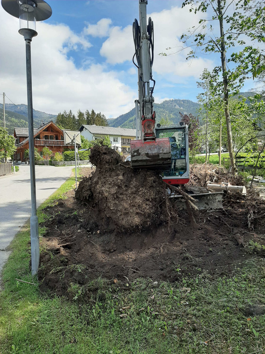 Bagger von Salamon Erdbewegung und Winterdienst